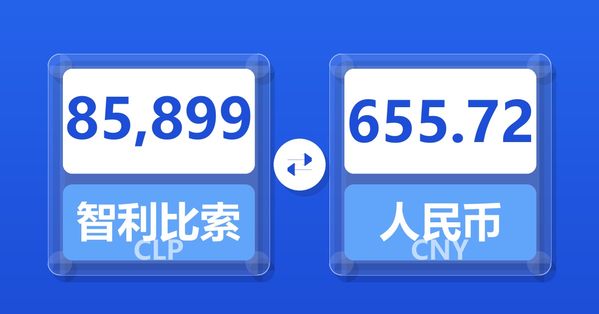 85,899智利比索兑人民币