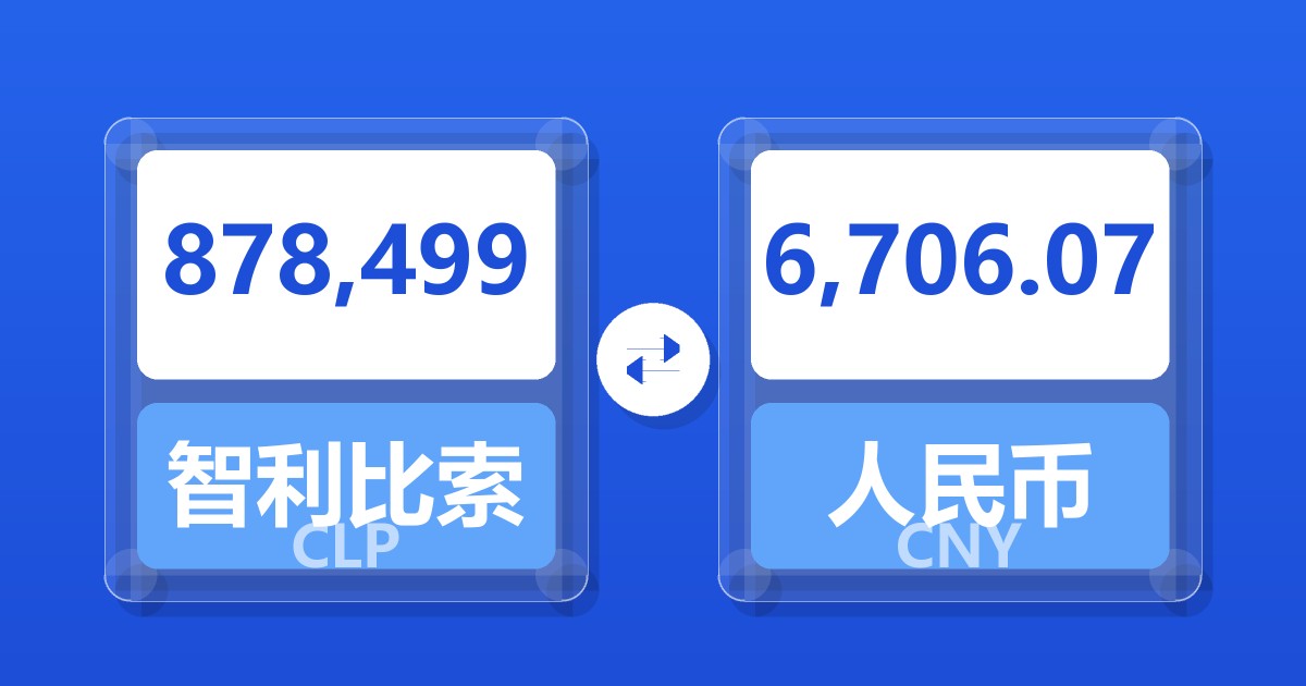 878,499智利比索兑人民币