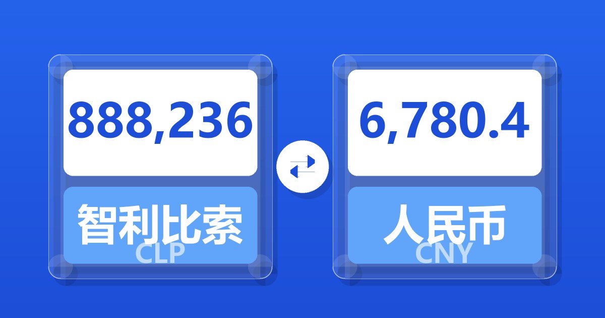 888,236智利比索兑人民币