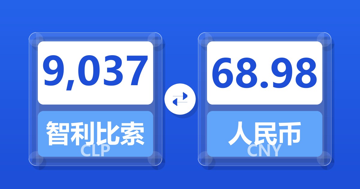 9,037智利比索兑人民币