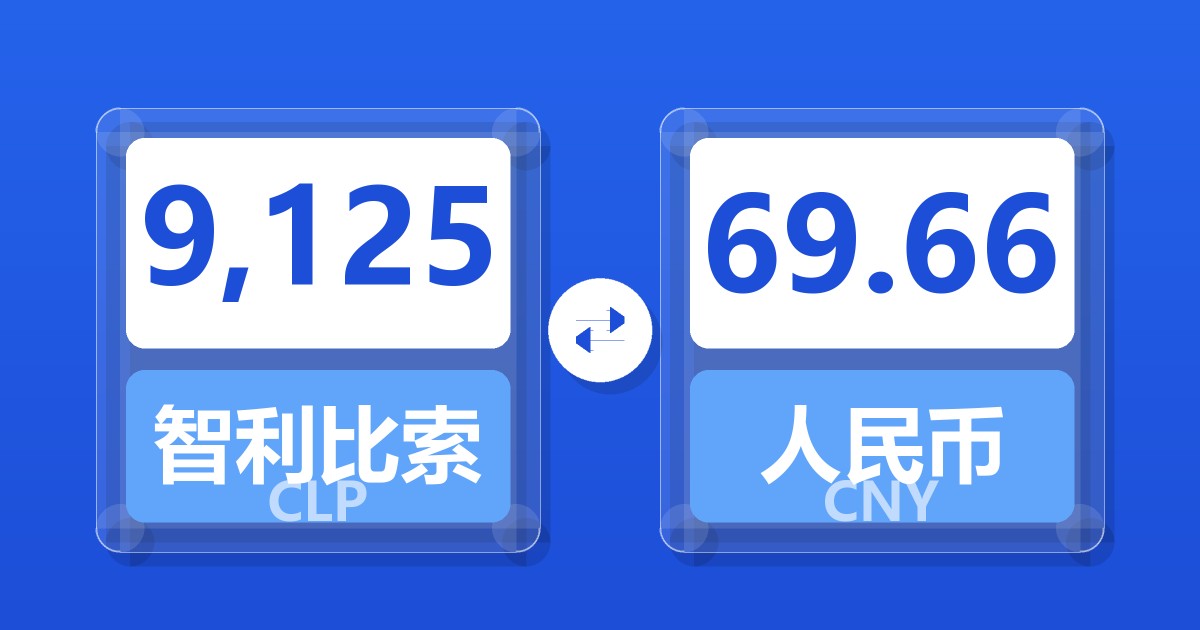 9,125智利比索兑人民币