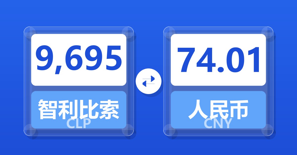 9,695智利比索兑人民币