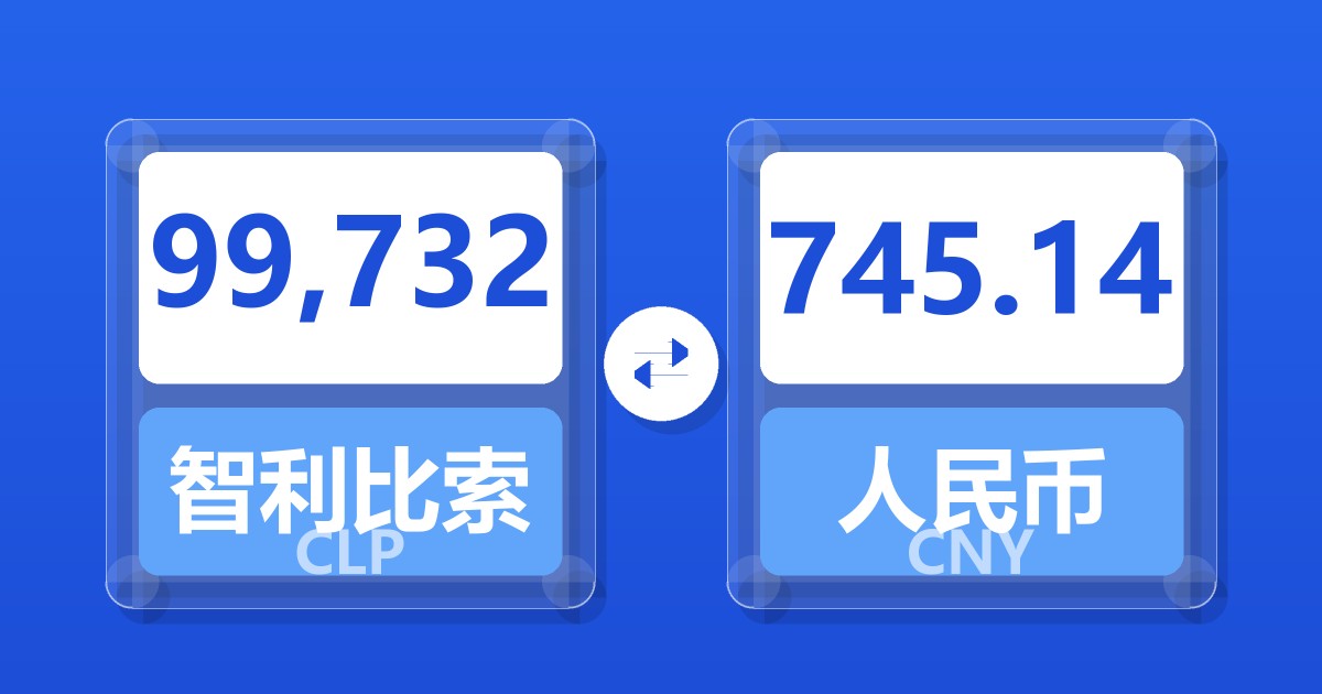 99,732智利比索兑人民币