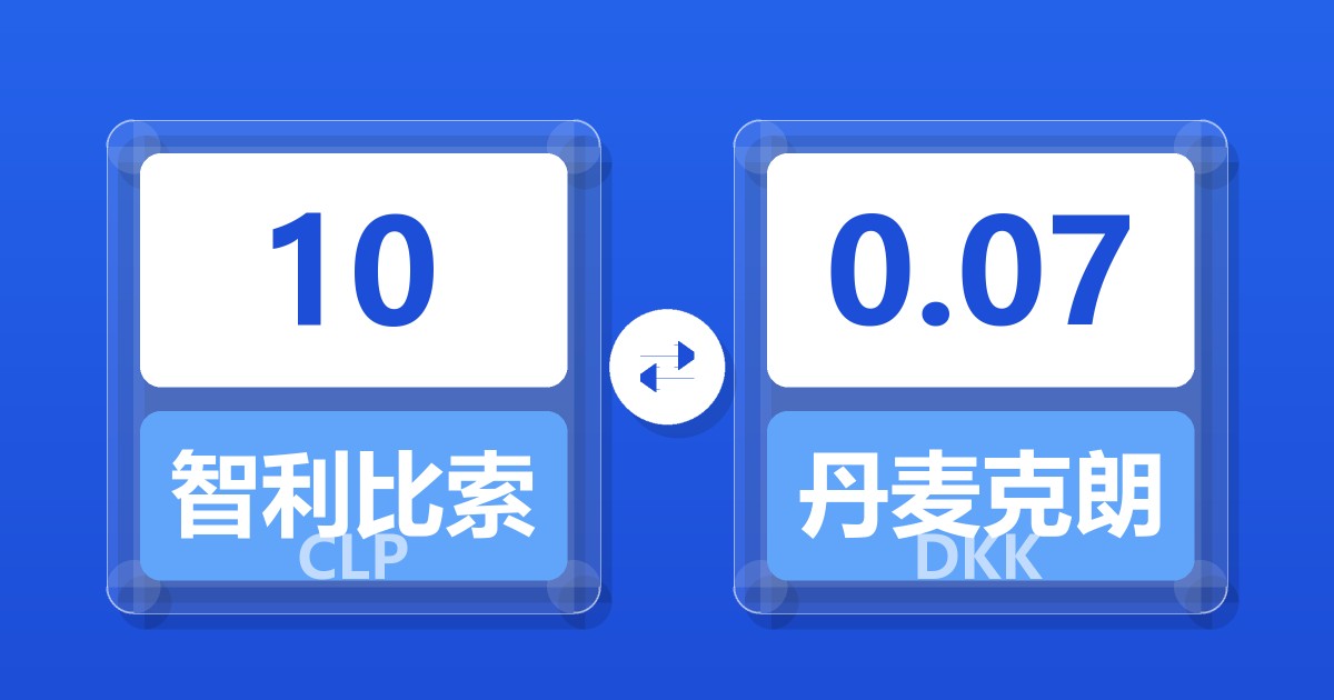10智利比索兑丹麦克朗