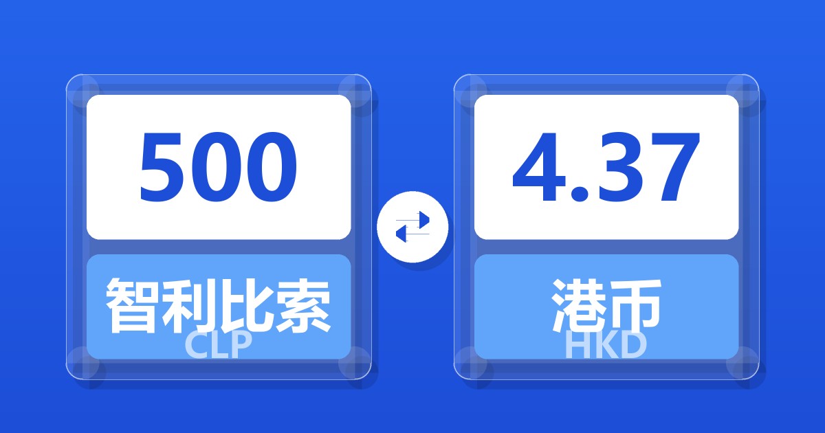 500智利比索兑港币