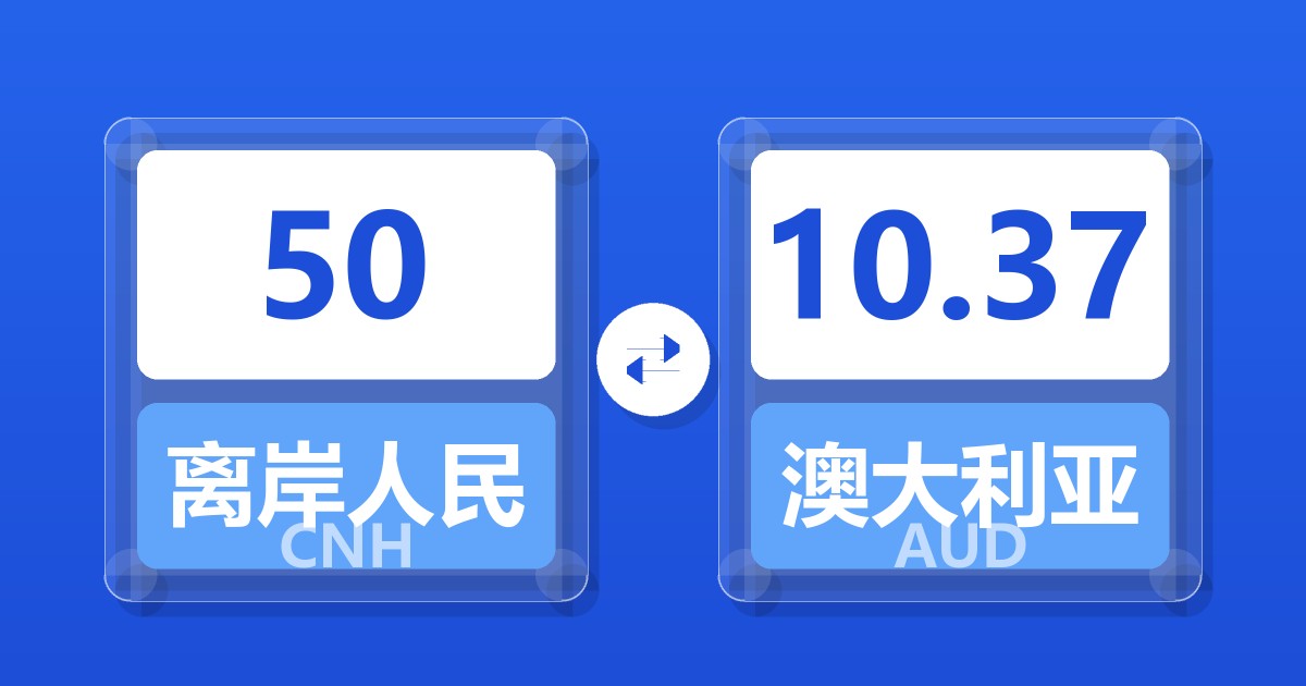 50离岸人民币兑澳大利亚元