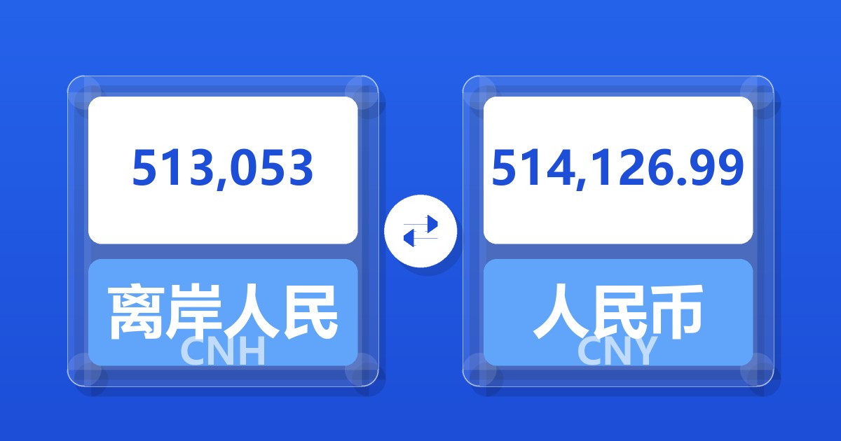 513,053离岸人民币兑人民币