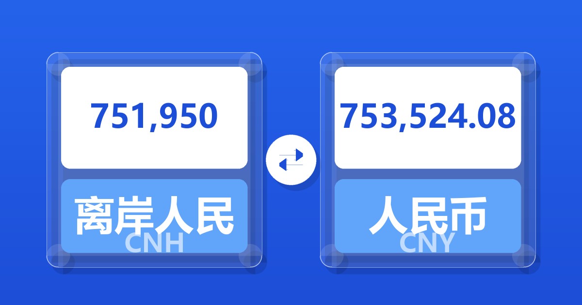751,950离岸人民币兑人民币