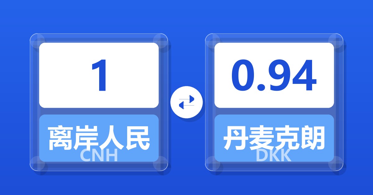 1离岸人民币兑丹麦克朗
