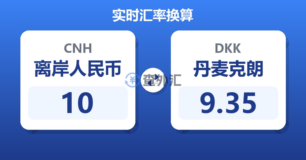 10离岸人民币兑丹麦克朗