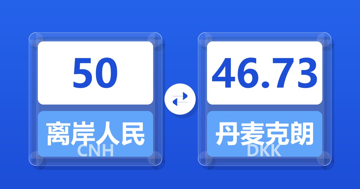 50离岸人民币兑丹麦克朗