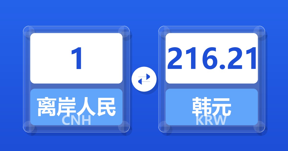 1离岸人民币兑韩元