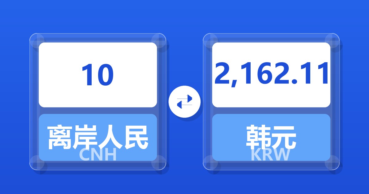 10离岸人民币兑韩元