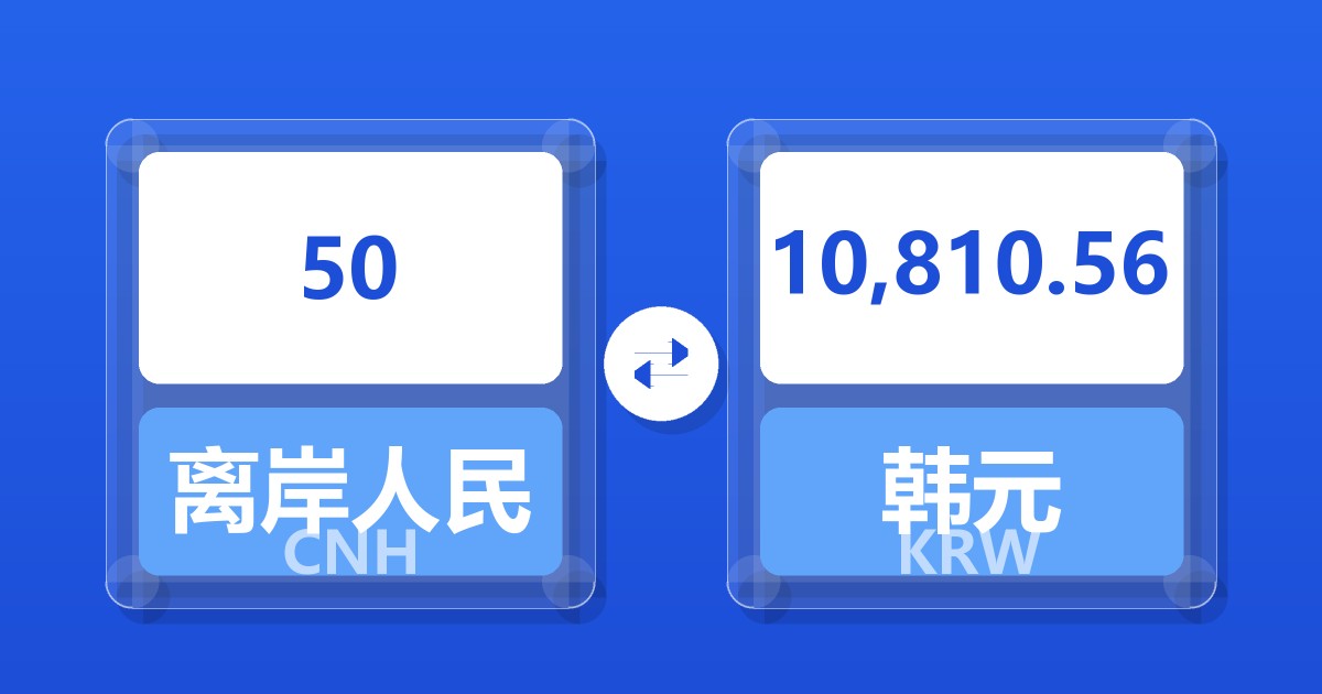 50离岸人民币兑韩元