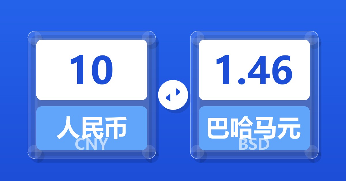 10人民币兑巴哈马元