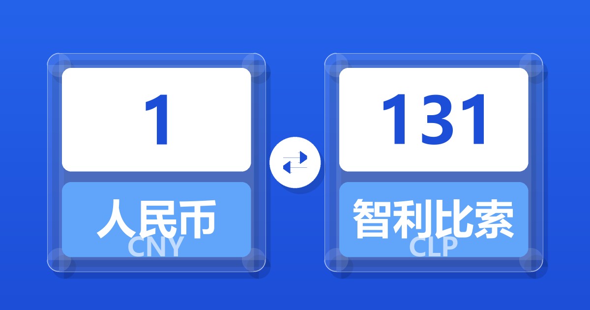 1人民币兑智利比索