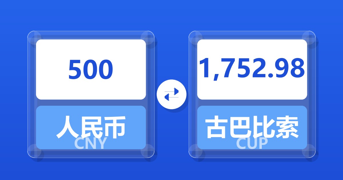 500人民币兑古巴比索