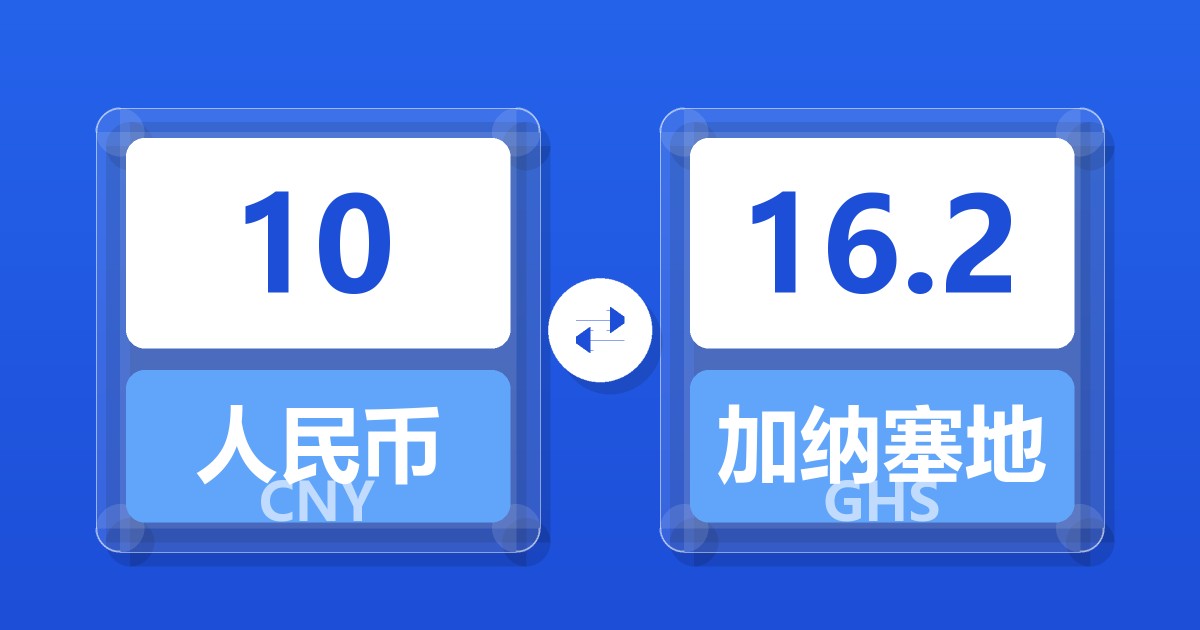 10人民币兑加纳塞地