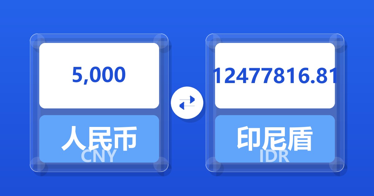 5,000人民币兑印尼盾