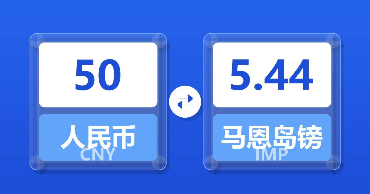 50人民币兑马恩岛镑
