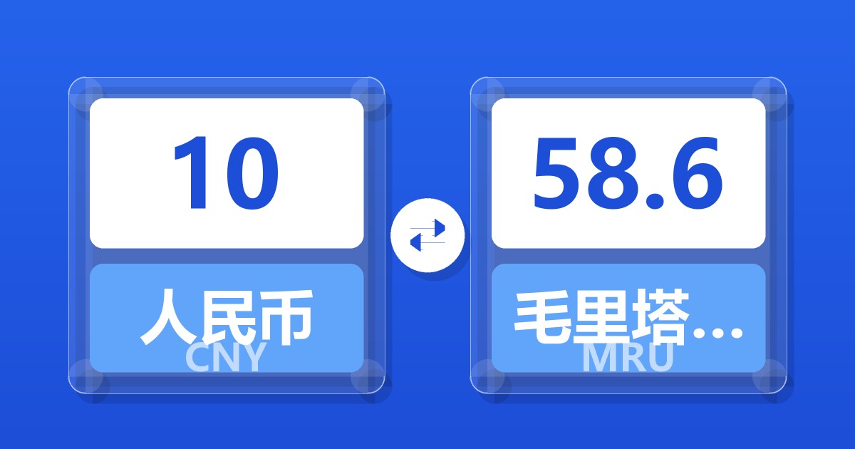 10人民币兑毛里塔尼亚乌吉亚