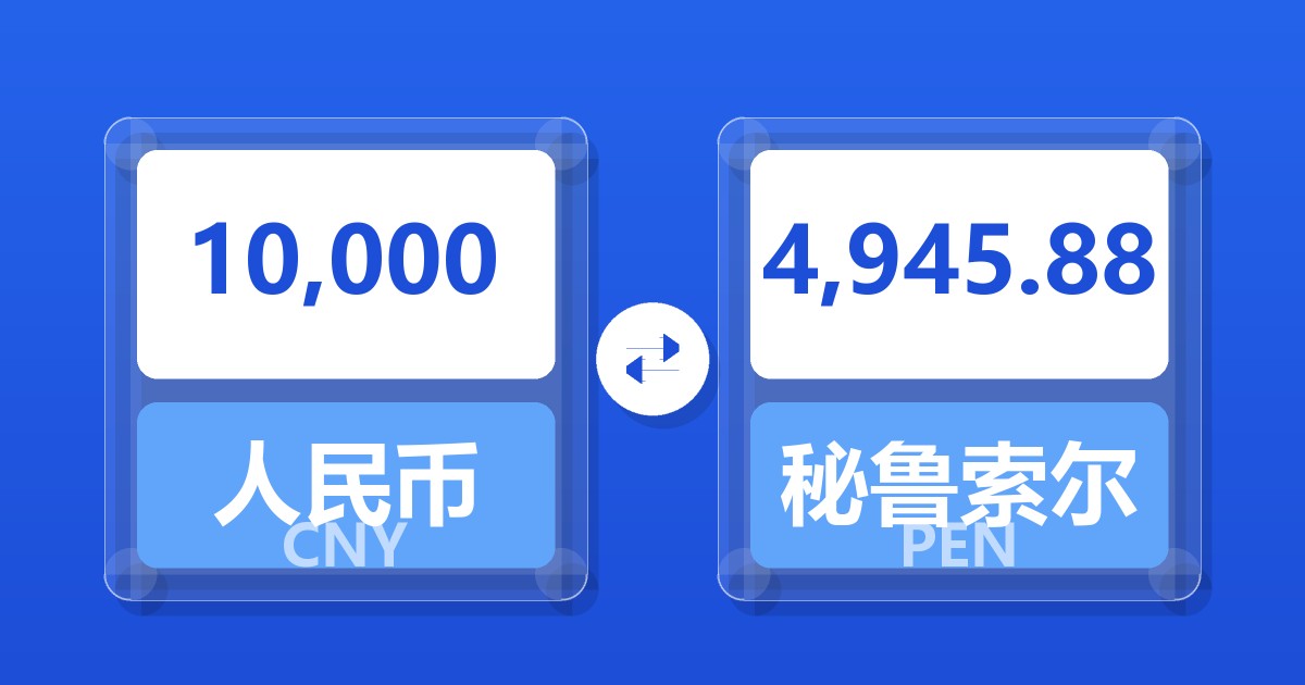 10,000人民币兑秘鲁索尔