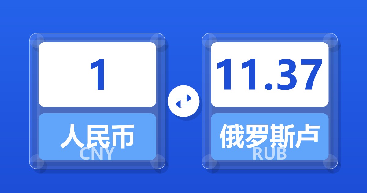1人民币兑俄罗斯卢布