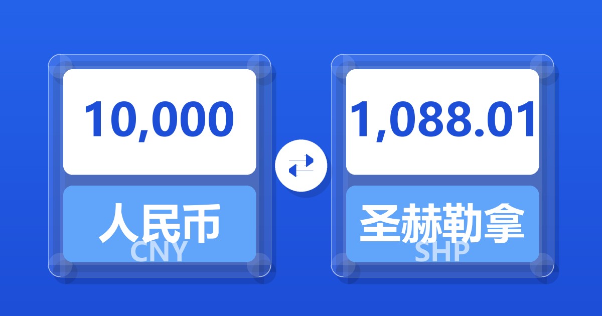 10,000人民币兑圣赫勒拿镑
