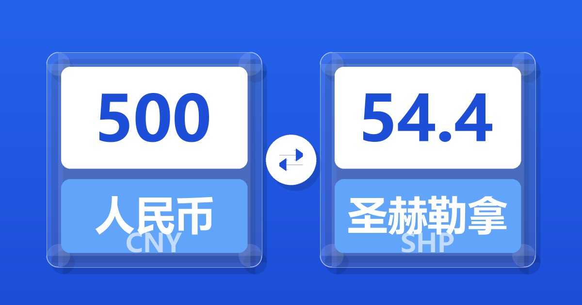 500人民币兑圣赫勒拿镑