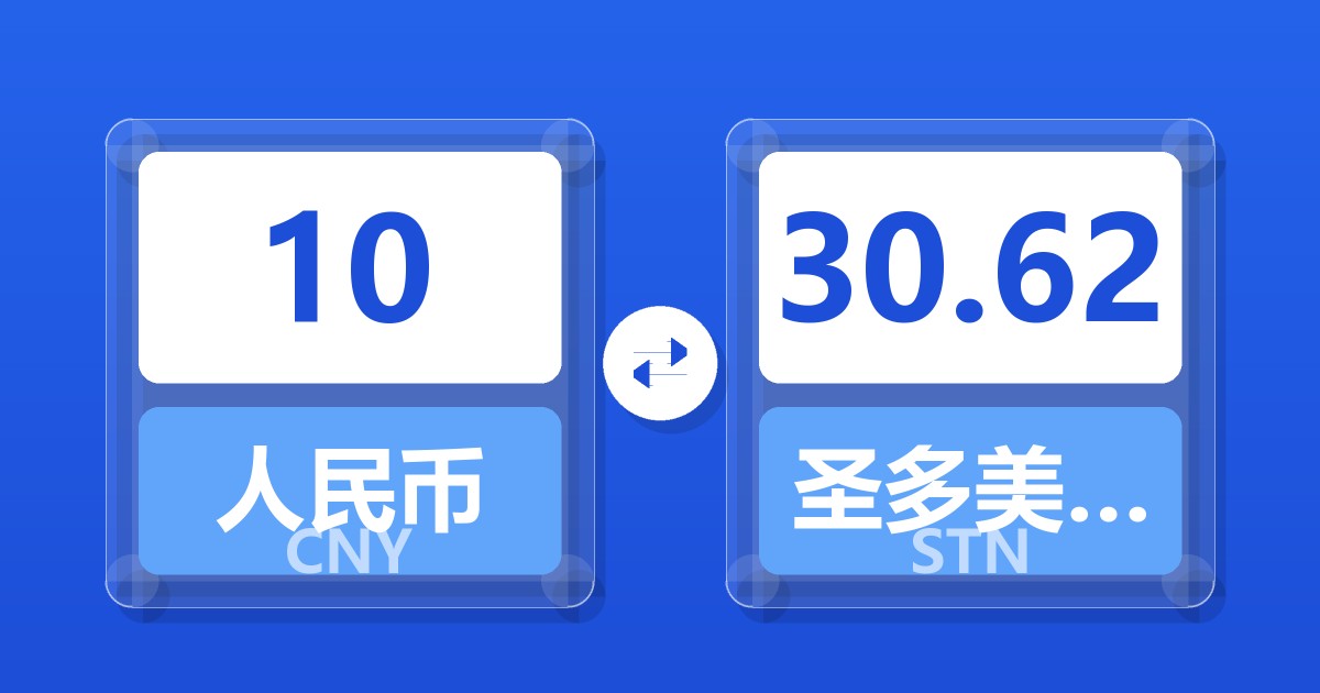 10人民币兑圣多美和普林西比多布拉