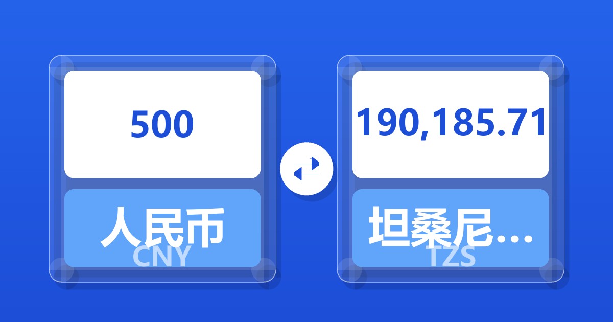 500人民币兑坦桑尼亚先令