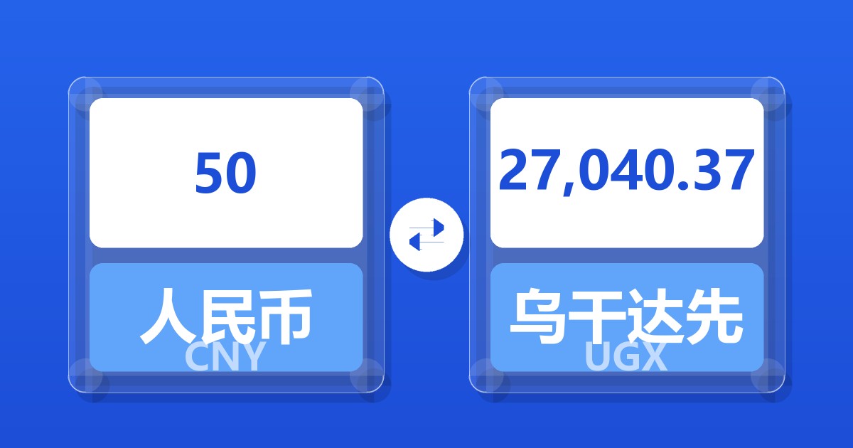 50人民币兑乌干达先令