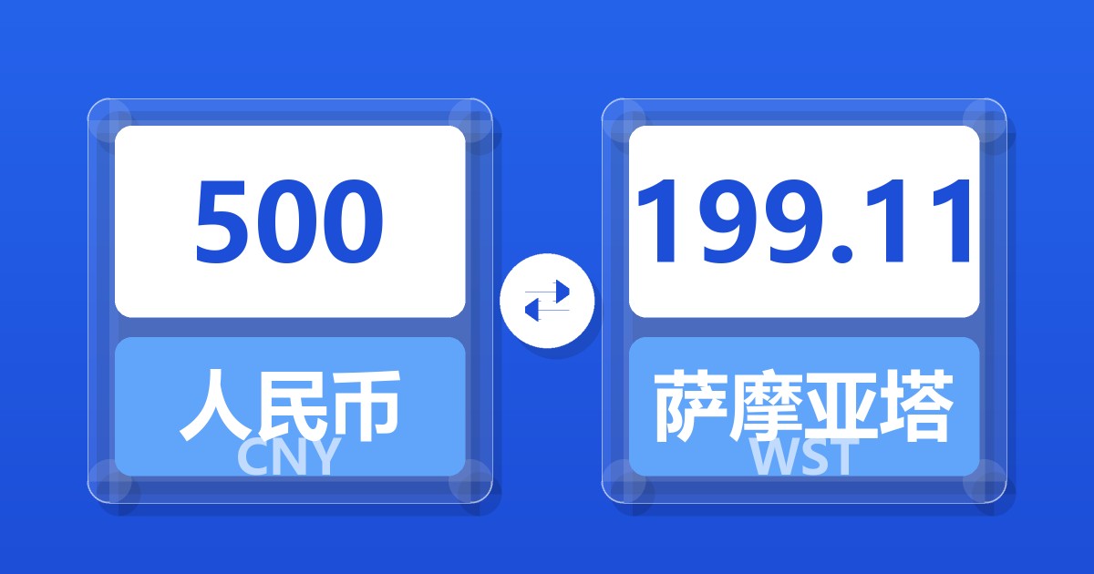 500人民币兑萨摩亚塔拉