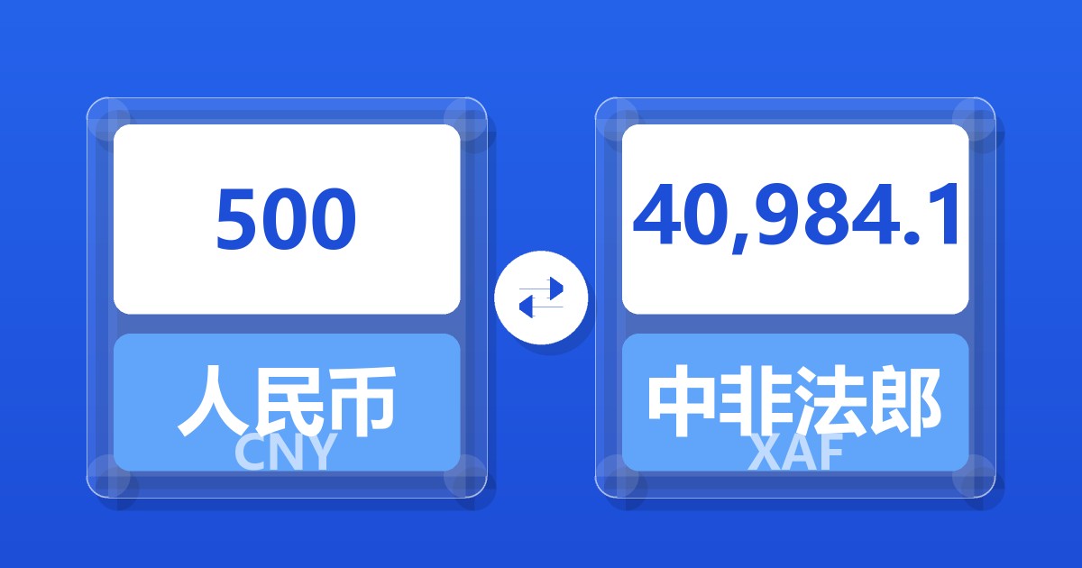 500人民币兑中非法郎