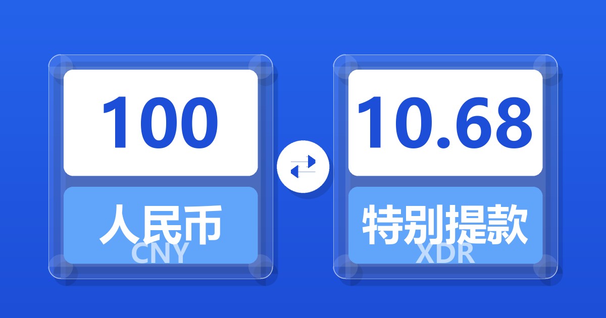 100人民币兑特别提款权