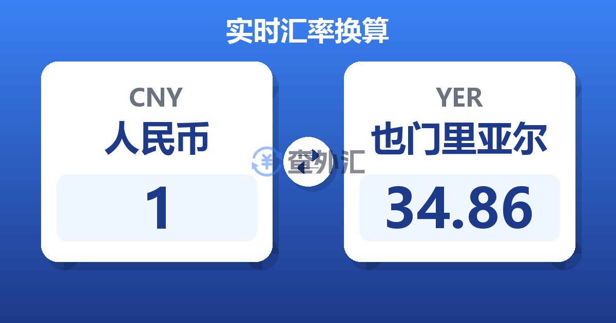 1人民币兑也门里亚尔