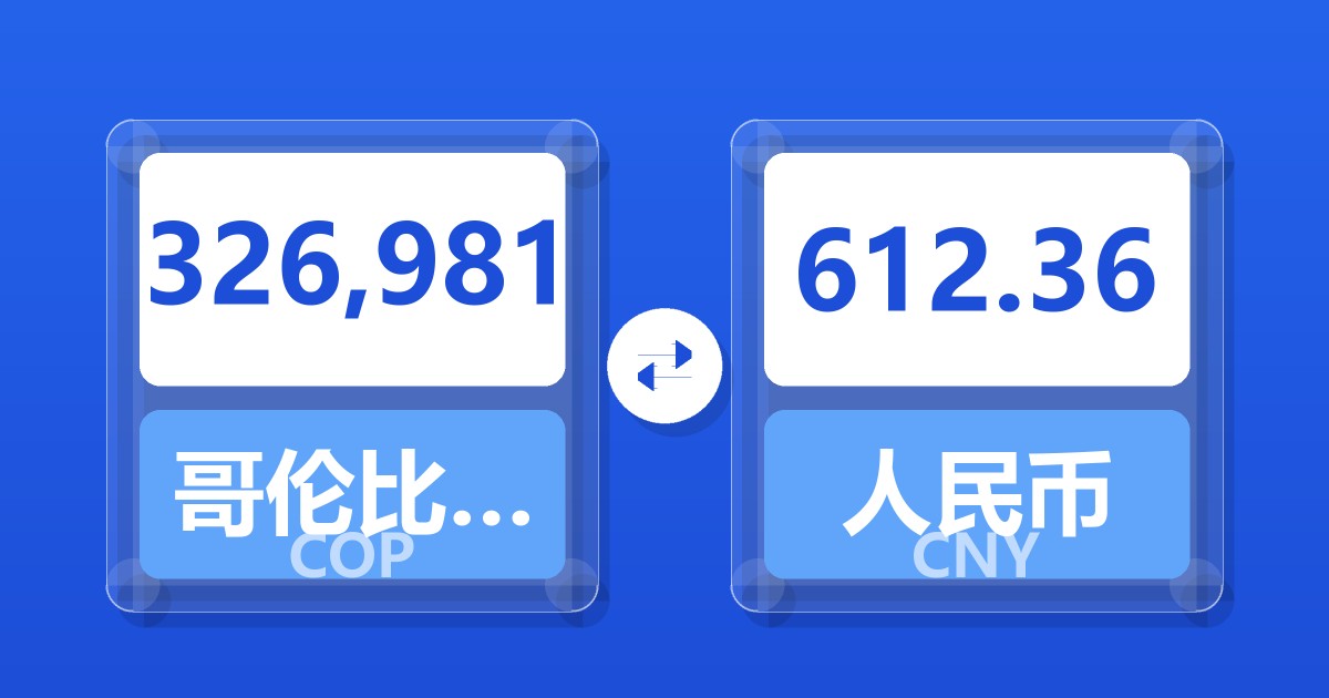 326,981哥伦比亚比索兑人民币