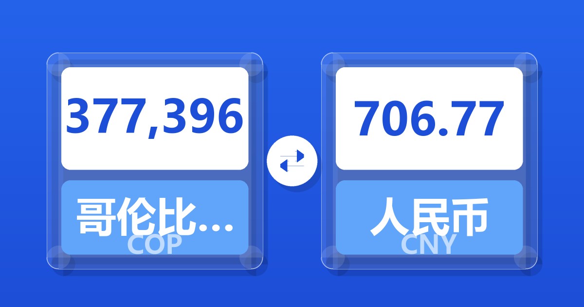 377,396哥伦比亚比索兑人民币
