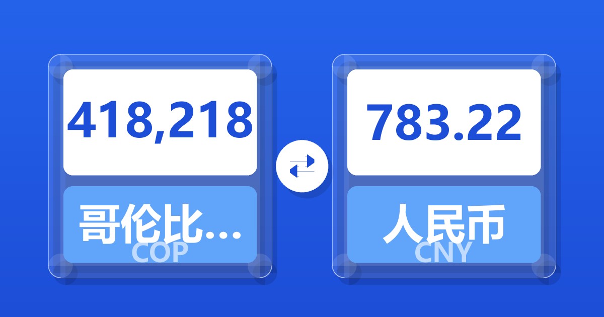 418,218哥伦比亚比索兑人民币