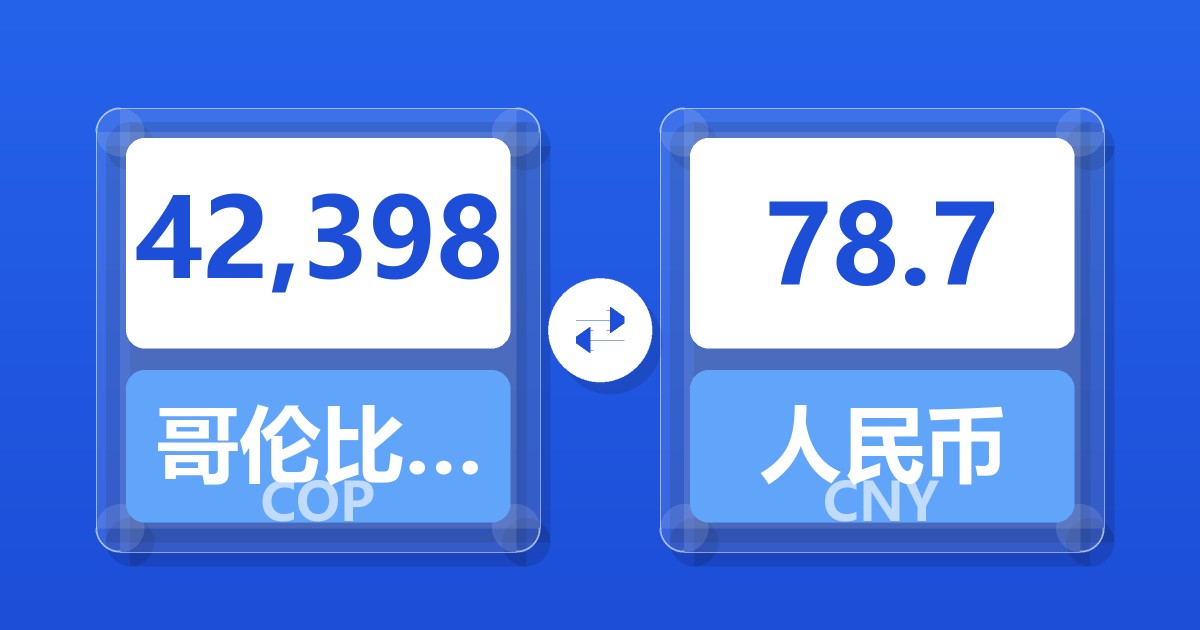 42,398哥伦比亚比索兑人民币