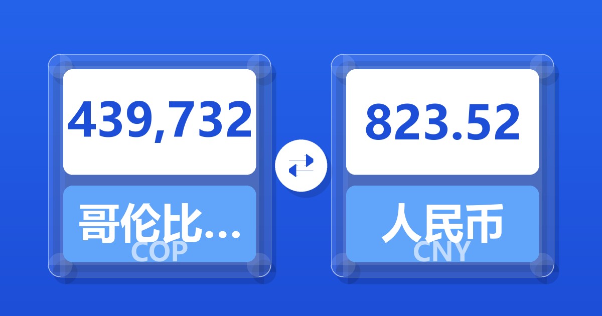 439,732哥伦比亚比索兑人民币