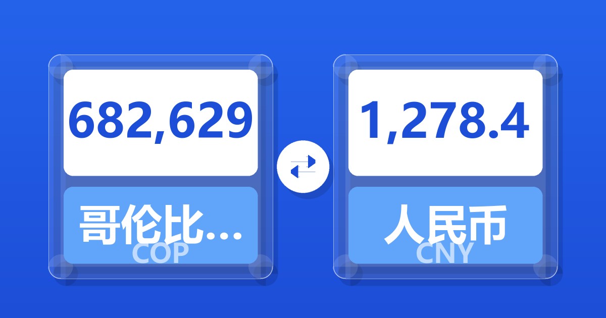 682,629哥伦比亚比索兑人民币