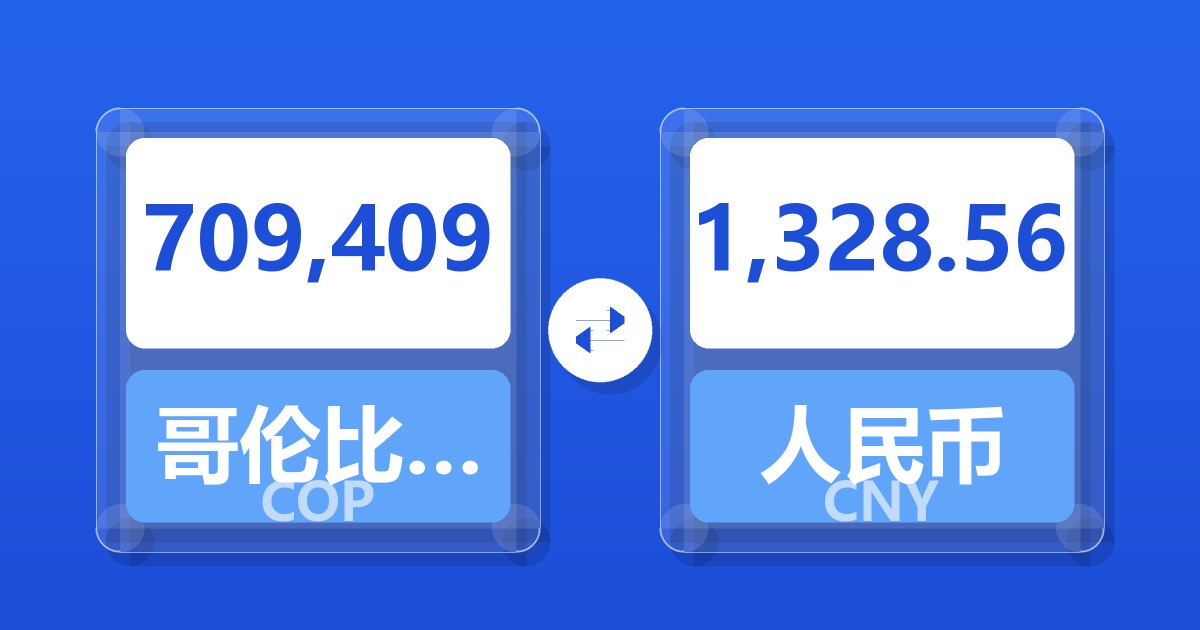709,409哥伦比亚比索兑人民币
