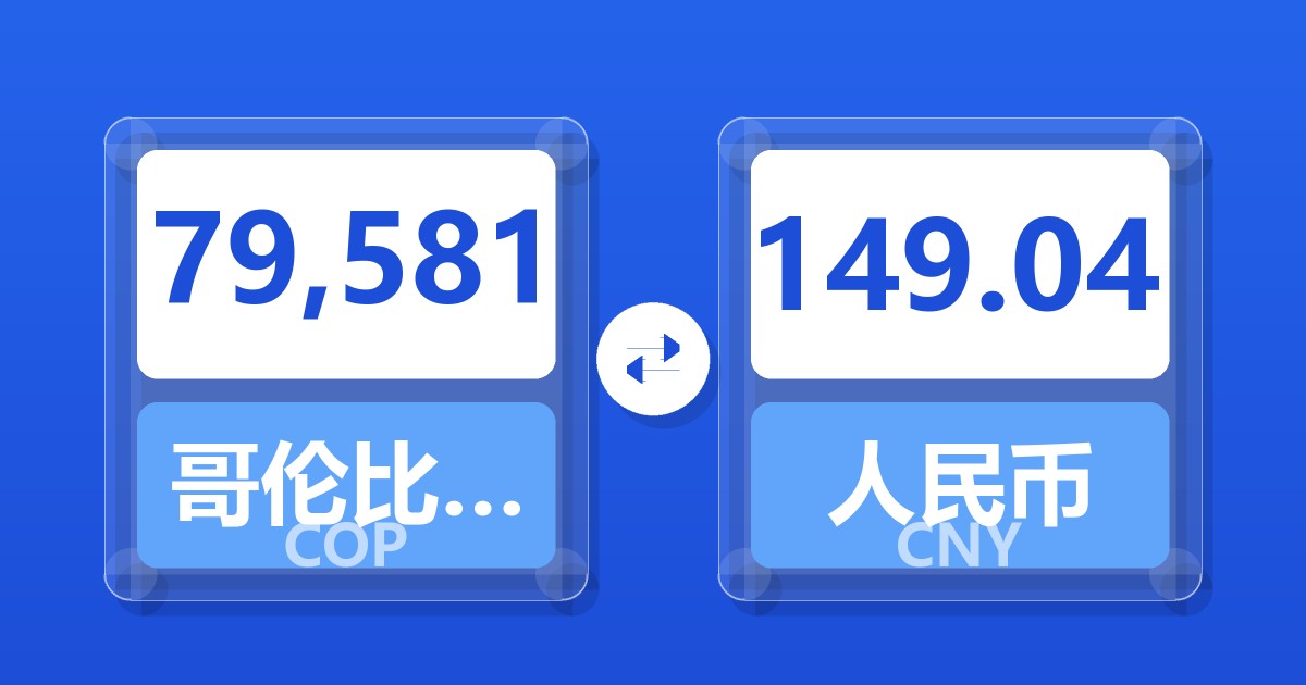 79,581哥伦比亚比索兑人民币