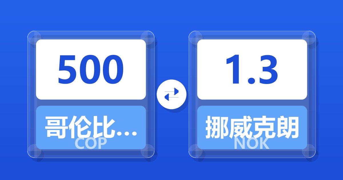 500哥伦比亚比索兑挪威克朗