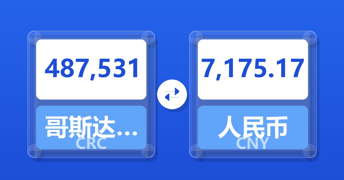 487,531哥斯达黎加科朗兑人民币
