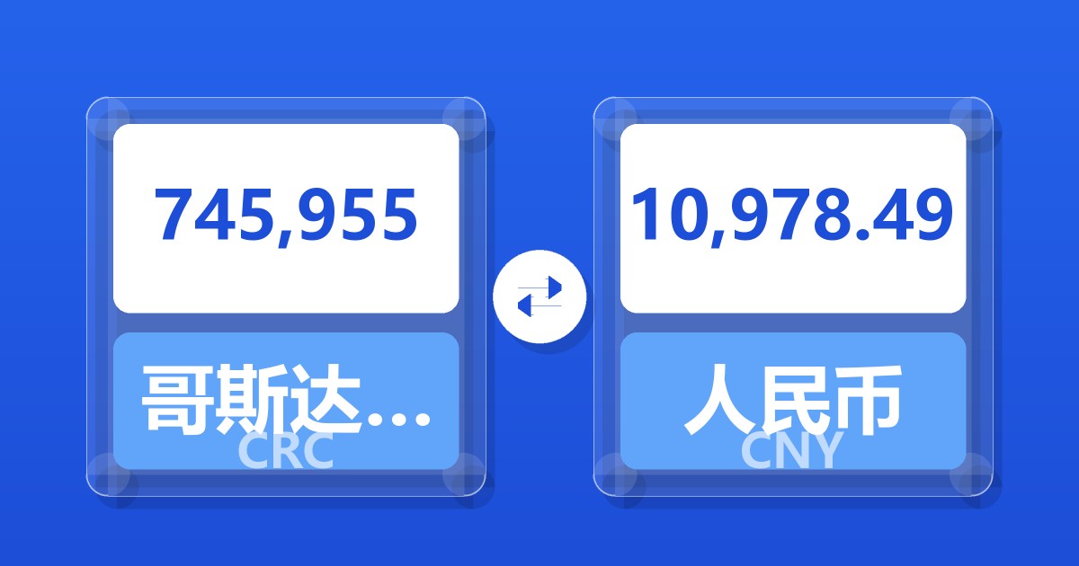 745,955哥斯达黎加科朗兑人民币
