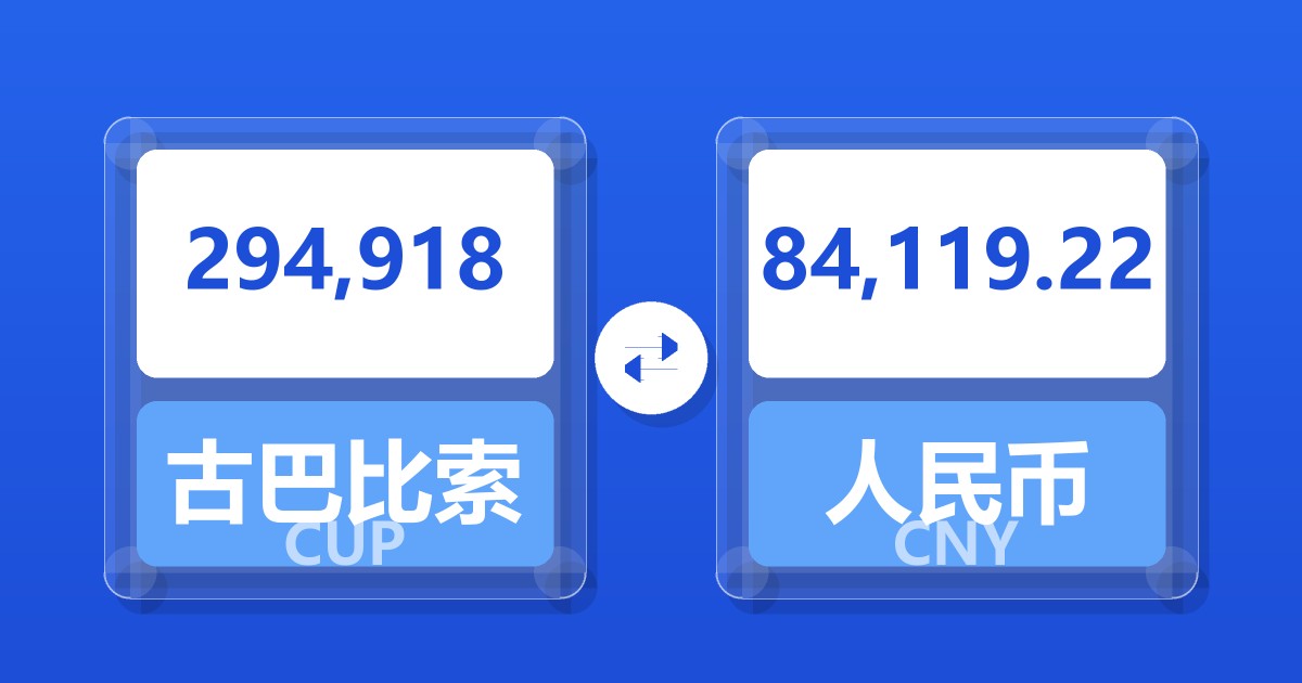 294,918古巴比索兑人民币