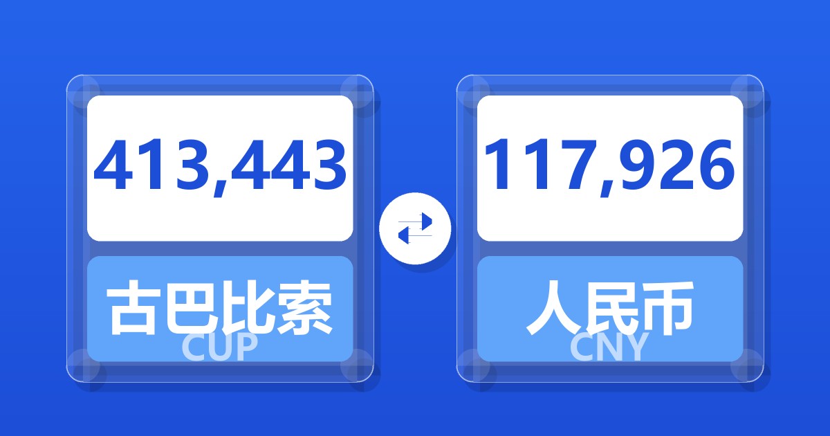 413,443古巴比索兑人民币