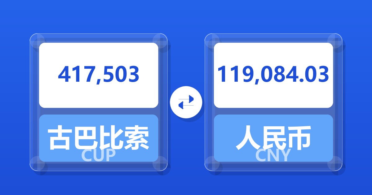 417,503古巴比索兑人民币